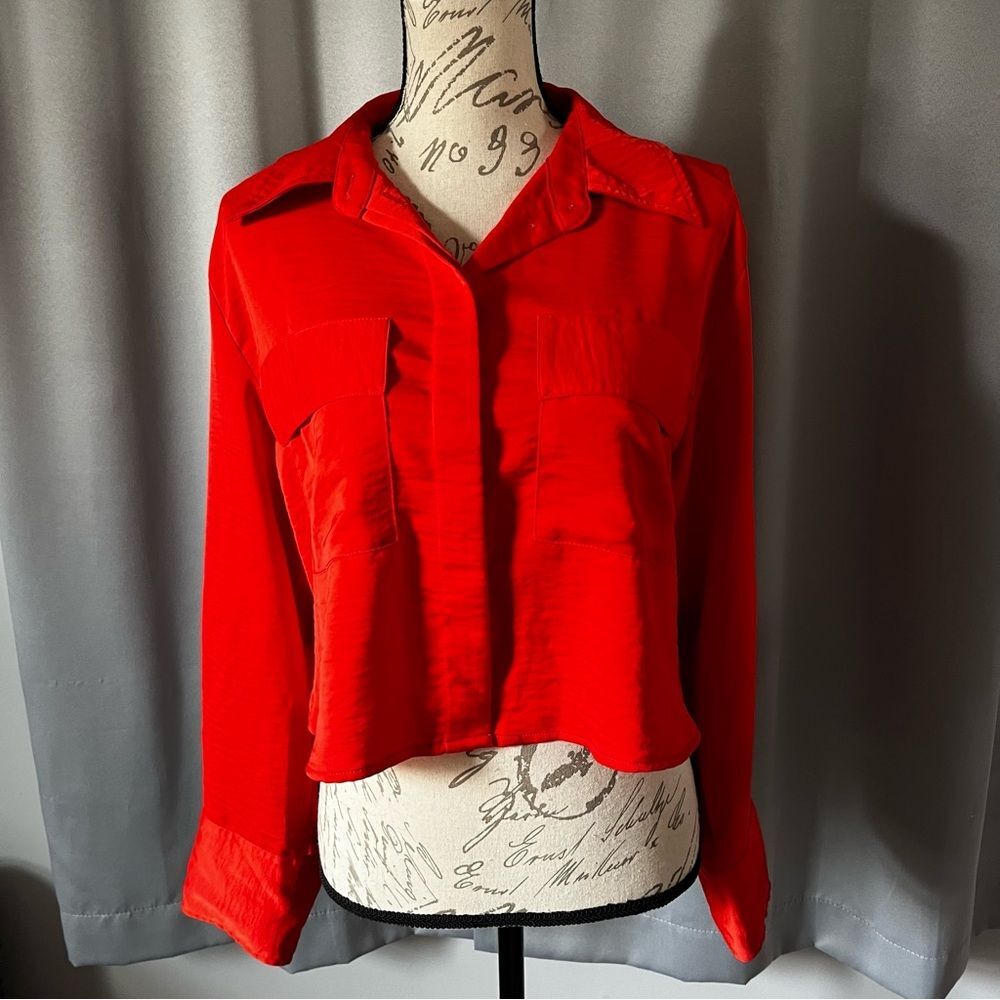 Target a new day orange blouse size medium